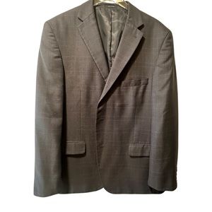 Club Room/Macys Blazer -Plaid- 24" sleeve,‎ 20" shoulder 31 1/2 length 46 R EUC